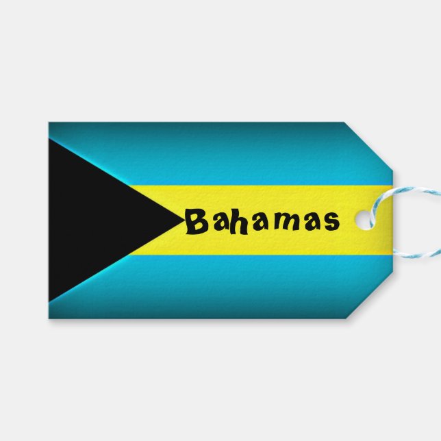 Étiquettes-cadeau Drapeau Bahamas (Devant (Horizontal))