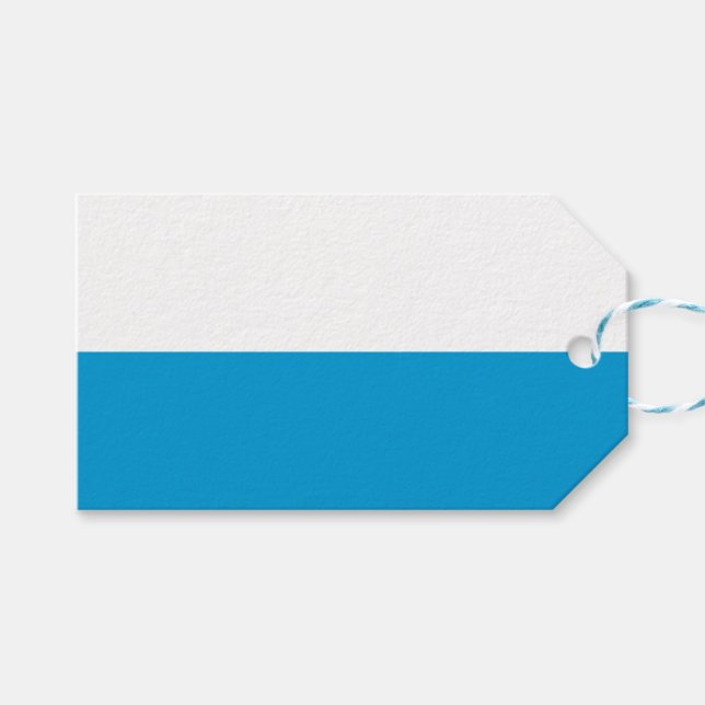 Étiquettes-cadeau Drapeau bavarois (Devant (Horizontal))
