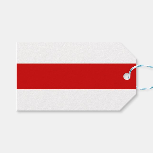 Étiquettes-cadeau Drapeau biélorusse (rouge et blanc) (Devant (Horizontal))