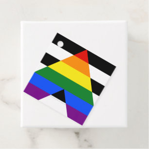 Étiquettes Cadeau Drapeau d'allié straight de SlipperyJoe lisse arc-