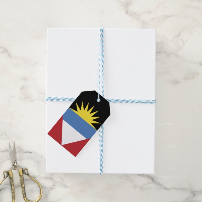 Étiquettes-cadeau Drapeau d'Antigua-et-Barbuda (Avec de laficelle)