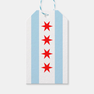 Étiquettes-cadeau Drapeau de Chicago, Illinois Tags cadeaux