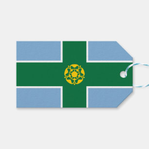 Étiquettes-cadeau Drapeau de Derbyshire (Comté d'Angleterre, Royaume