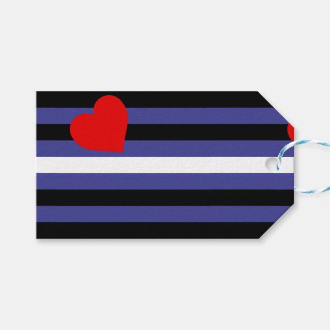 Étiquettes-cadeau Drapeau de fierté cuir (Devant (Horizontal))