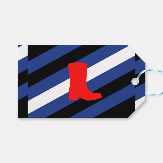 Étiquettes-cadeau Drapeau de fierté de bottes (Devant (Horizontal))