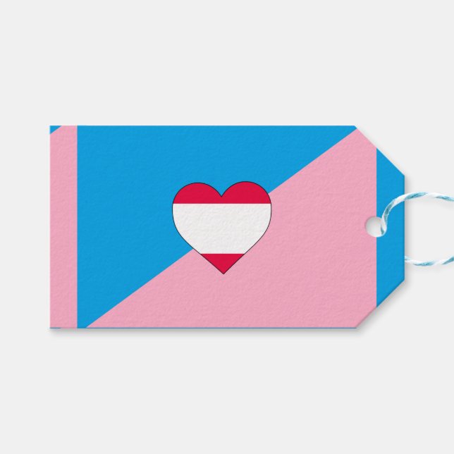 Étiquettes-cadeau Drapeau de fierté de jeu d'âge (Devant (Horizontal))