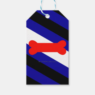 Étiquettes-cadeau Drapeau de fierté de jeu de chiots de SlipperyJoe