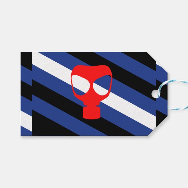 Étiquettes-cadeau Drapeau de fierté de masque (Devant (Horizontal))