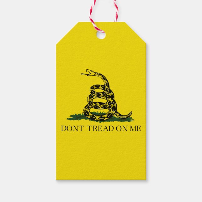 Étiquettes-cadeau Drapeau de Gadsden (Ne marchez pas sur moi) (Drape (Devant)