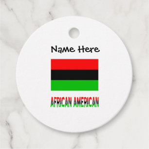 Étiquettes Cadeau Drapeau de la diaspora afro-américaine personnalis