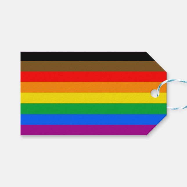 Étiquettes-cadeau Drapeau de la fierté arc-en-ciel de Philly (Devant (Horizontal))