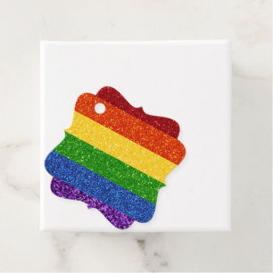 Étiquettes Cadeau Drapeau de la Fierté arc-en-ciel LGBT Parties scin