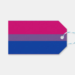 Étiquettes-cadeau Drapeau de la fierté bisexuelle