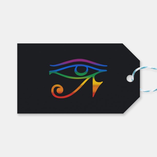 Étiquettes-cadeau Drapeau de la fierté gay goth (Devant (Horizontal))