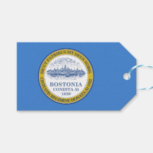 Étiquettes-cadeau Drapeau de la ville de Boston (Massachusetts)