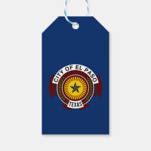 Étiquettes-cadeau Drapeau de la ville d'El Paso, Texas Tags cadeaux