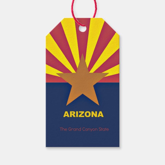 Étiquettes-cadeau Drapeau de l'Arizona (Devant)