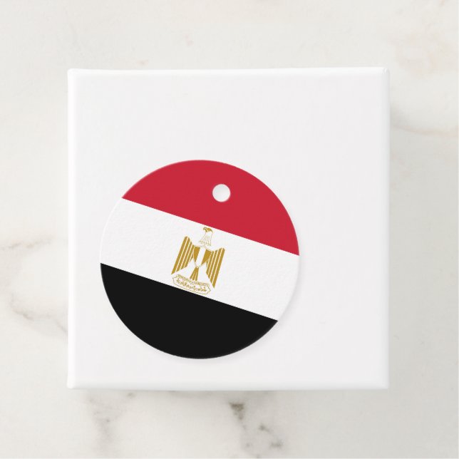 Étiquettes Cadeau Drapeau de l'Égypte (En situation)