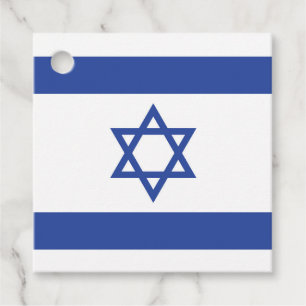 Étiquettes Cadeau Drapeau de l'État d'Israël Étoile de David Judaïsm