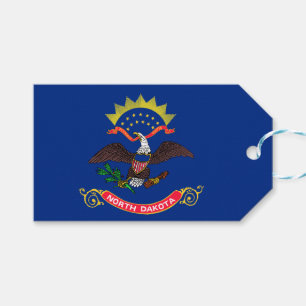 Étiquettes-cadeau Drapeau de l'État du Dakota du Nord (Dakota du Nor
