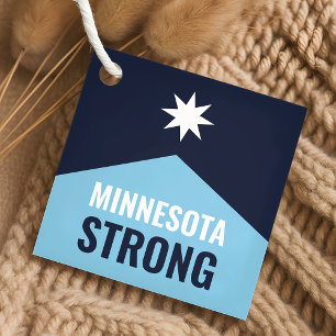 Étiquettes Cadeau Drapeau de l'État rebelle du Minnesota