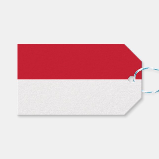 Étiquettes-cadeau Drapeau de Monaco (Devant (Horizontal))