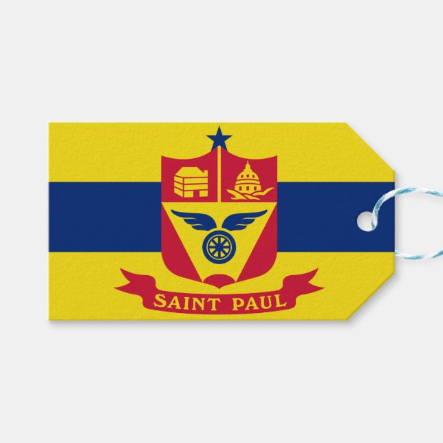 Étiquettes-cadeau Drapeau de Saint Paul (Minnesota) (Devant (Horizontal))