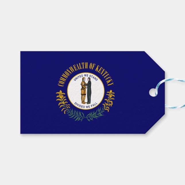Étiquettes-cadeau Drapeau d'État du Kentucky (Devant (Horizontal))