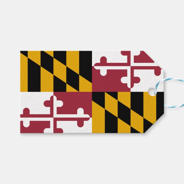 Étiquettes-cadeau Drapeau d'État du Maryland (Devant (Horizontal))
