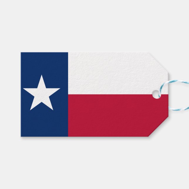 Étiquettes-cadeau Drapeau d'État texan (Texas) (Devant (Horizontal))