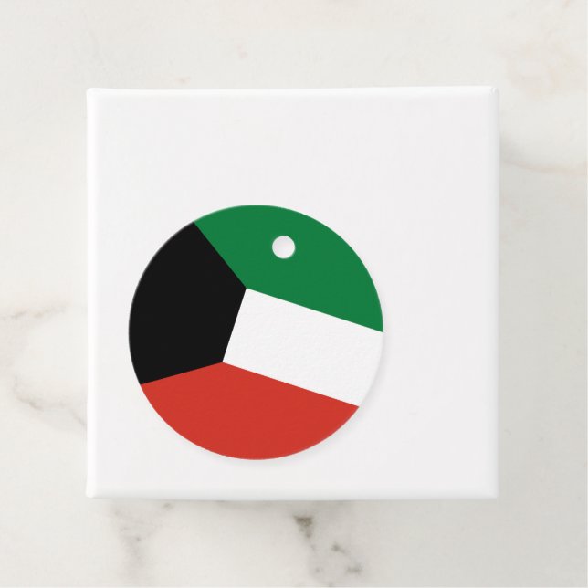 Étiquettes Cadeau Drapeau du Koweït (En situation)