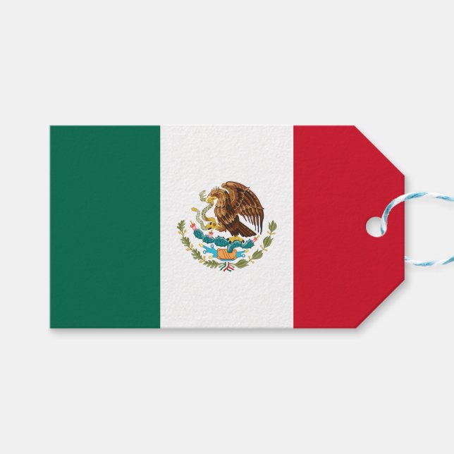 Étiquettes-cadeau Drapeau du Mexique (Mexique) (Devant (Horizontal))