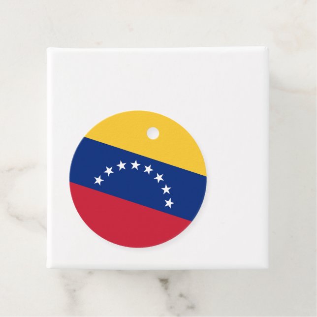 Étiquettes Cadeau Drapeau du Venezuela (En situation)