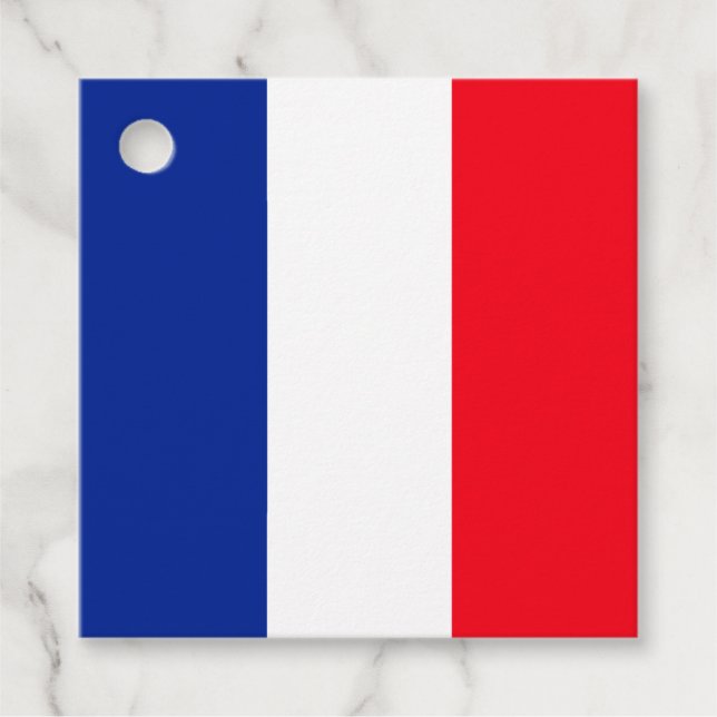 Étiquettes Cadeau Drapeau français classique personnalisable (Devant)