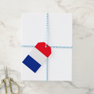 Étiquettes-cadeau Drapeau Français Couleurs patriotiques Voyage inte