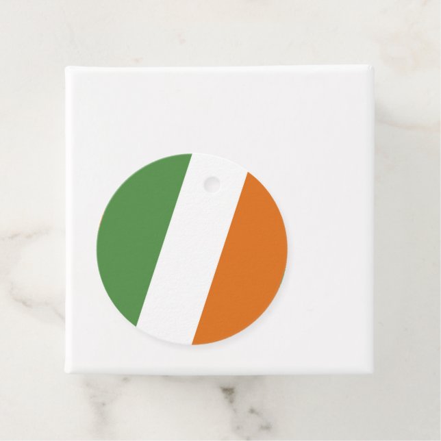 Étiquettes Cadeau Drapeau irlandais (En situation)