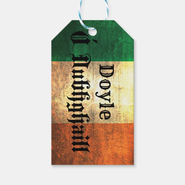 Étiquettes-cadeau Drapeau irlandais de Doyle (Devant)