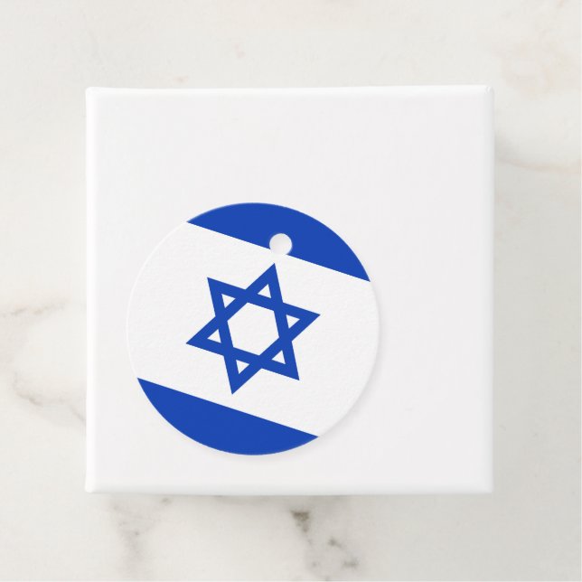 Étiquettes Cadeau Drapeau Israël (En situation)