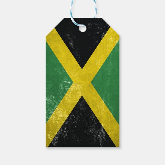 Étiquettes-cadeau Drapeau jamaïcain (Devant)