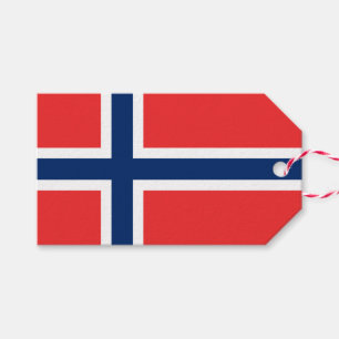 Étiquettes-cadeau Drapeau norvégien (Norvège)