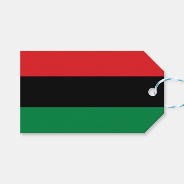Étiquettes-cadeau Drapeau panafricain (Devant (Horizontal))