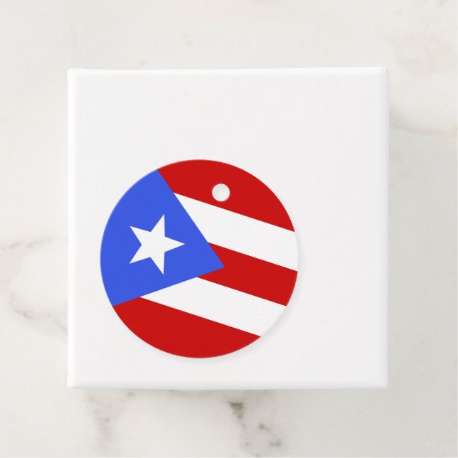 Étiquettes Cadeau Drapeau Porto Rico (En situation)