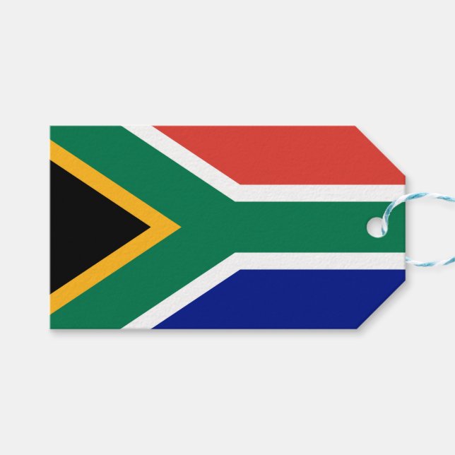 Étiquettes-cadeau Drapeau sud-africain (Devant (Horizontal))
