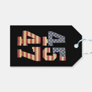 Étiquettes-cadeau Drapeau Trump 45 47 Vintage Amérique USA