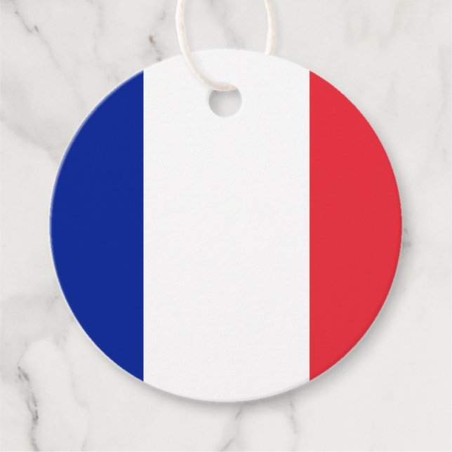 Étiquettes Cadeau Drapeaux Favoris Français (Devant)