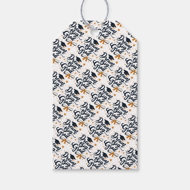 Étiquettes-cadeau Dream Big Grad (Devant)