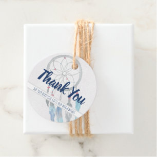 Étiquettes Cadeau Dreamcatcher Boho Baby shower Merci