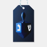 Dreidel bleu métallique