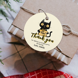 Étiquettes Cadeau Drôle Black Cat Cadeau Merci Favoriser Tags