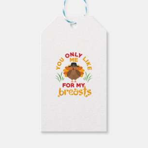 Étiquettes-cadeau Drôle pèlerin de Thanksgiving Turquie